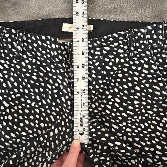 Tory Burch POny Walker Dotted Black White Cargo Pants Women's 28 - Picture 6 of 12